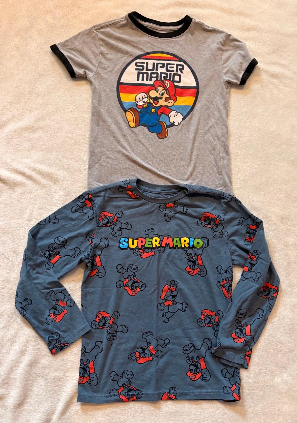 #102 - boys size S Super Mario shirts