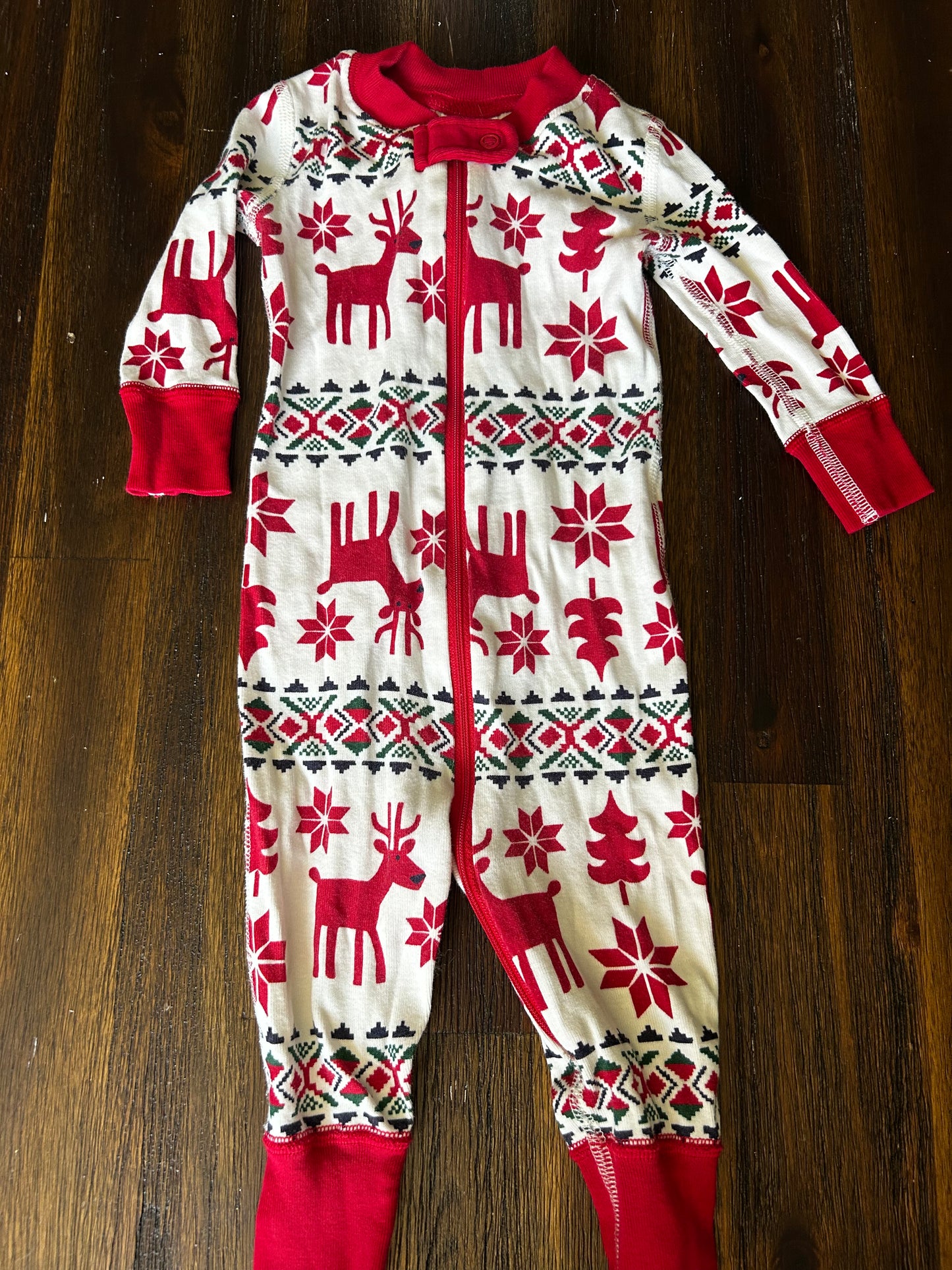 Seller #21 Hanna Andersson 3-6mo Holiday reindeer zippy