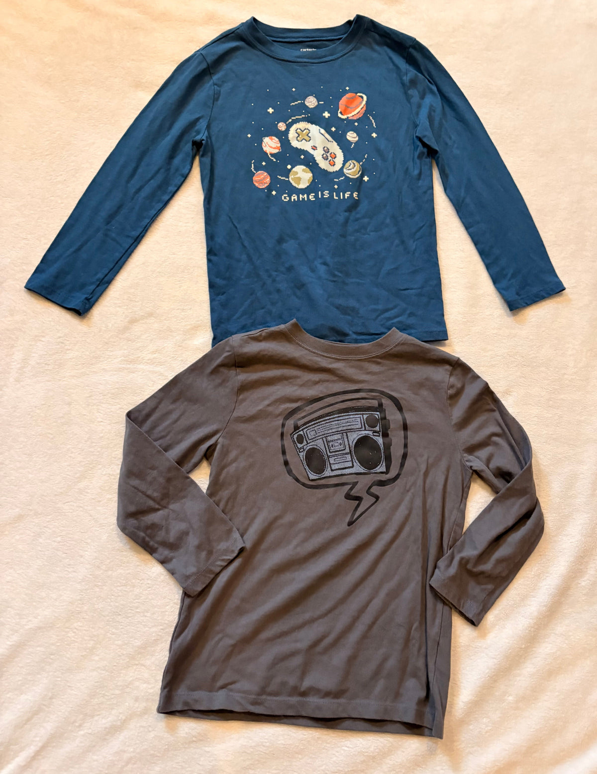 #102 - boys size M long sleeve shirts