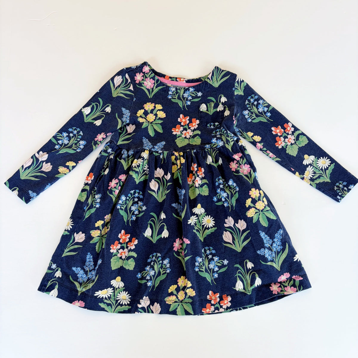 #96 | Size 5-6Y | Mini Boden Girls Navy Floral Dress
