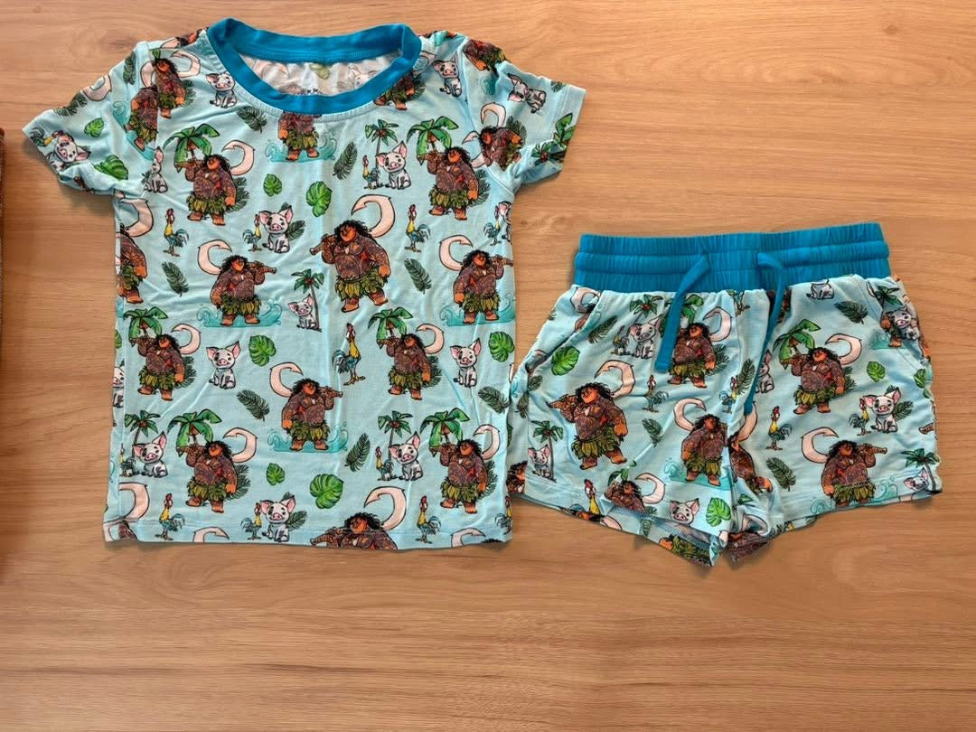 #133 **REDUCED** 18-24 Months Scoots Bamboo Demigod Print