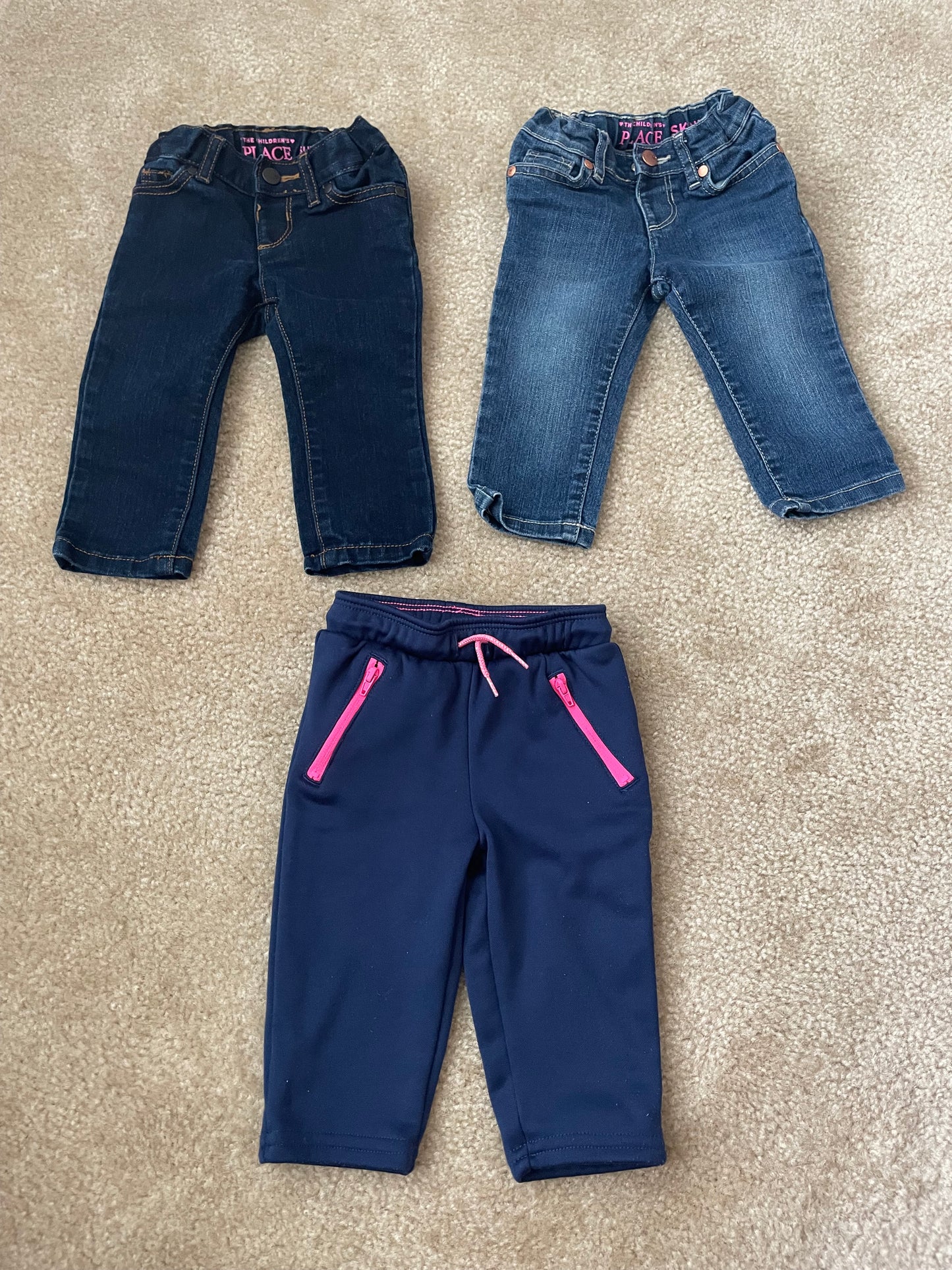 Seller 129- Girls 9-12 month jeans and joggers bundle