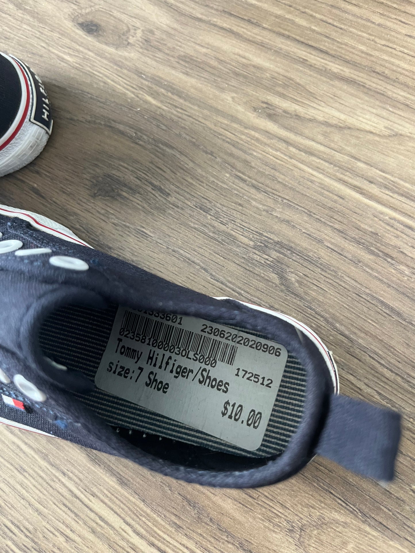 Seller #213 Boys size 7 Slip On Hilfiger Sneakers EUC