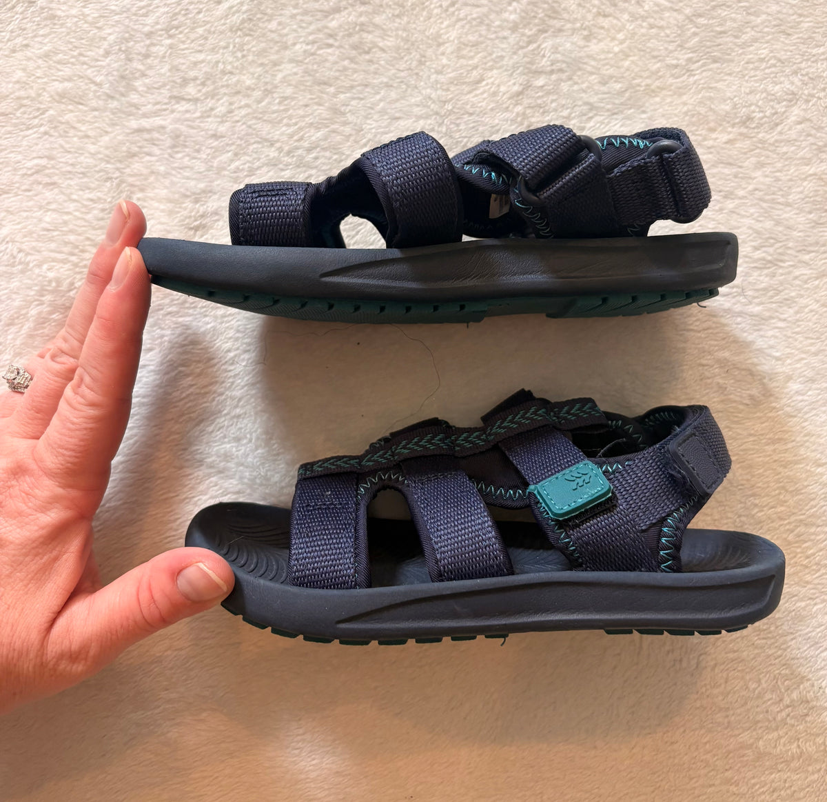 #102 - NEW boys size 13 hard bottomed water shoes