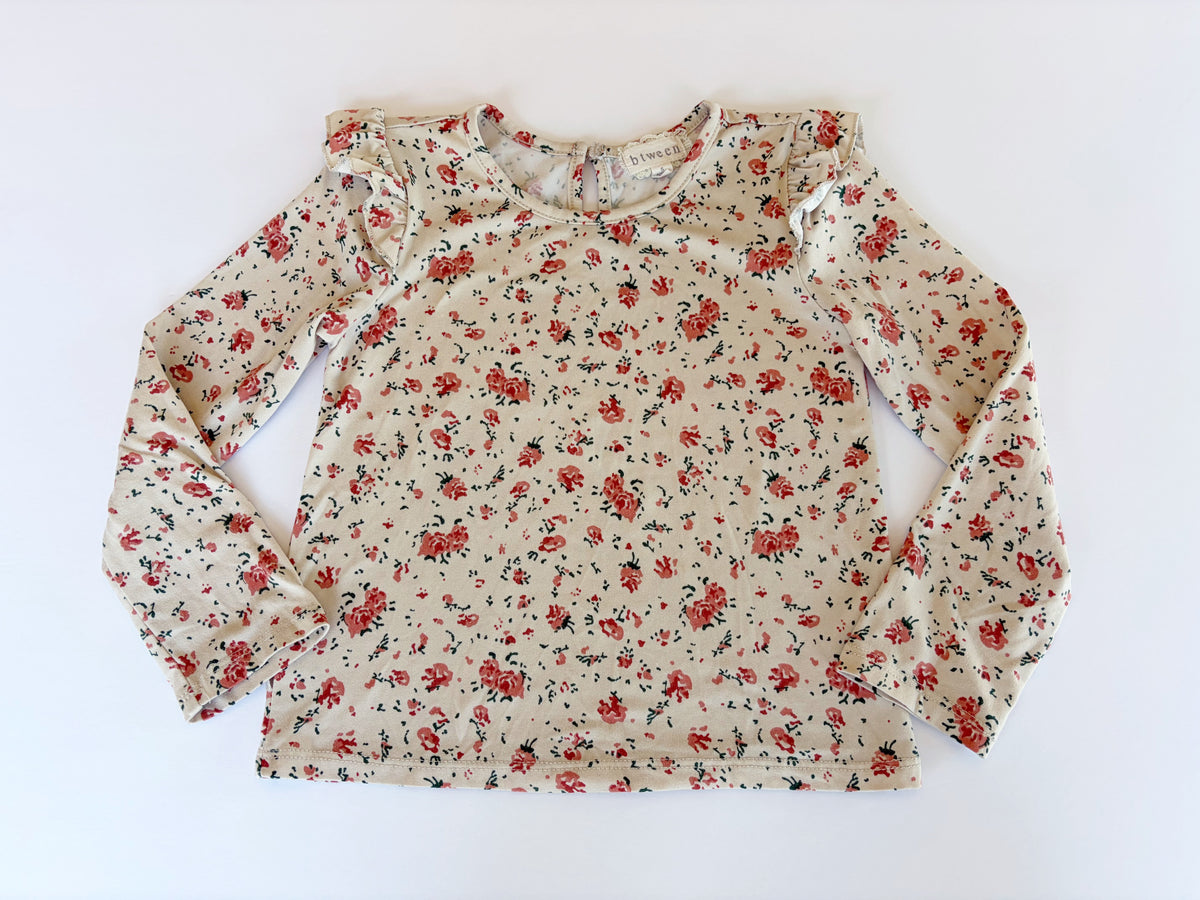 #96 | Size 5 | btween Girls Floral Ruffle Shirt