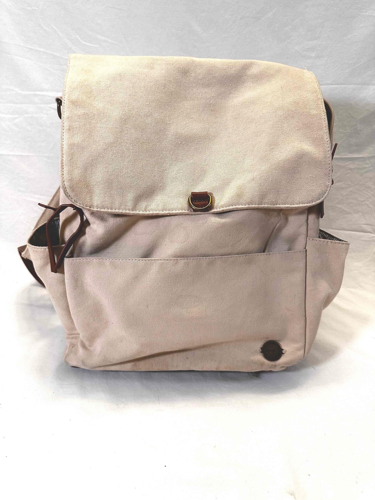 #30 Momkind Canvas and Leather Diaper Bag