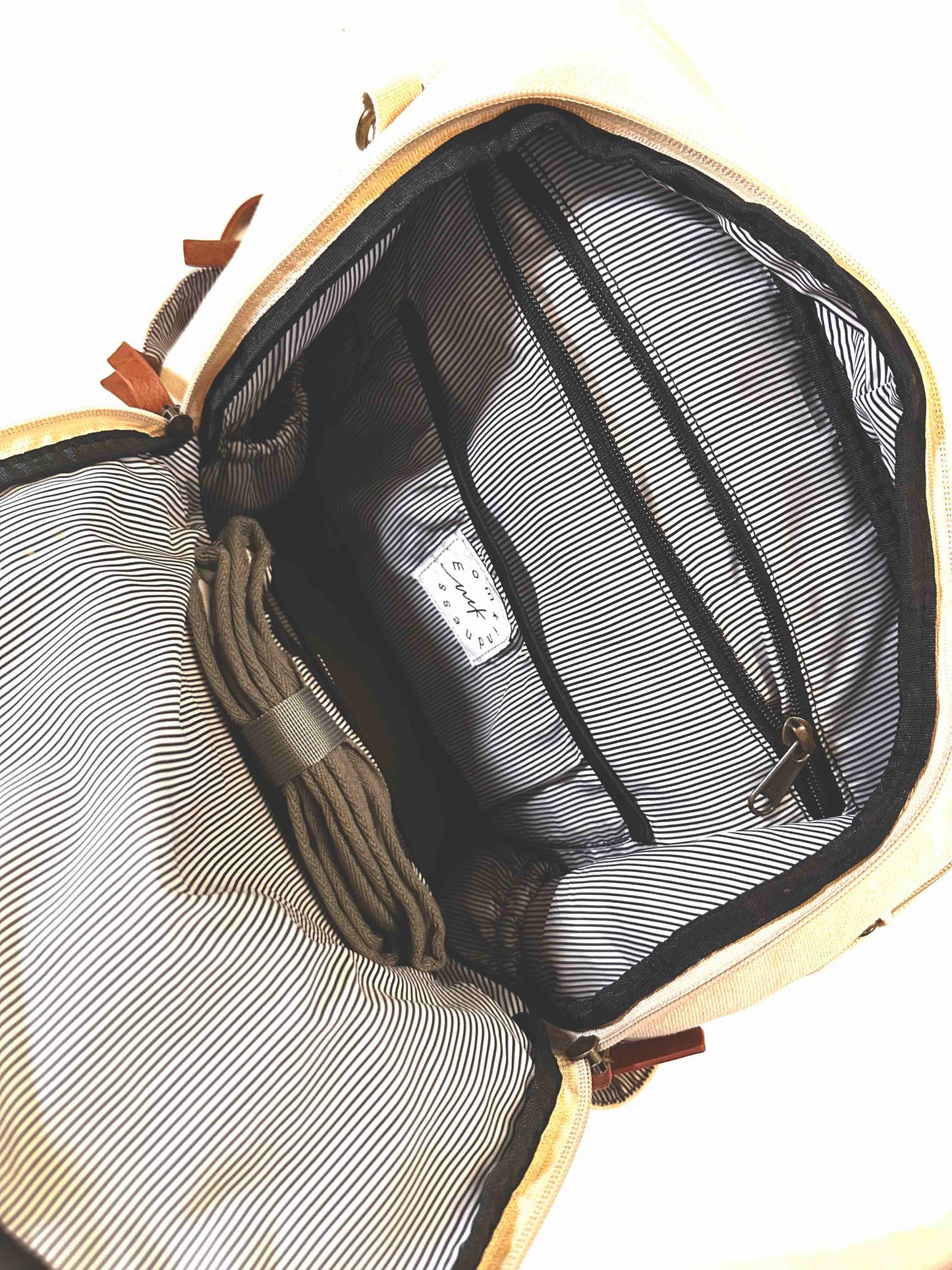 #30 Momkind Canvas and Leather Diaper Bag