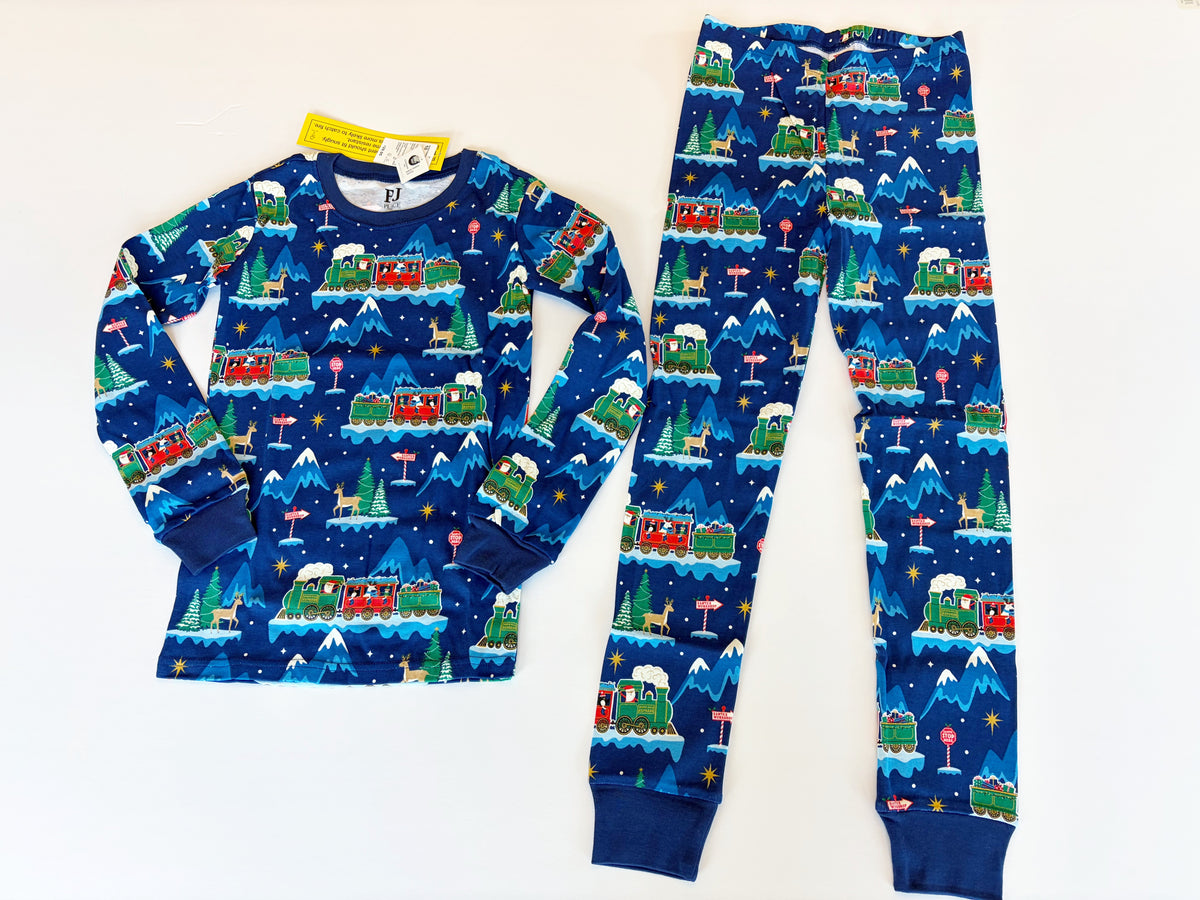 #96 | Size 10 | Children's Place Boys Christmas Train Pajamas
