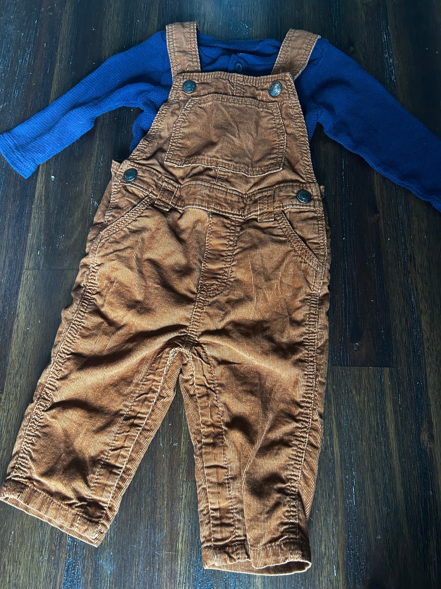 Seller #21 boy old navy size 6-12mo corduroy overalls