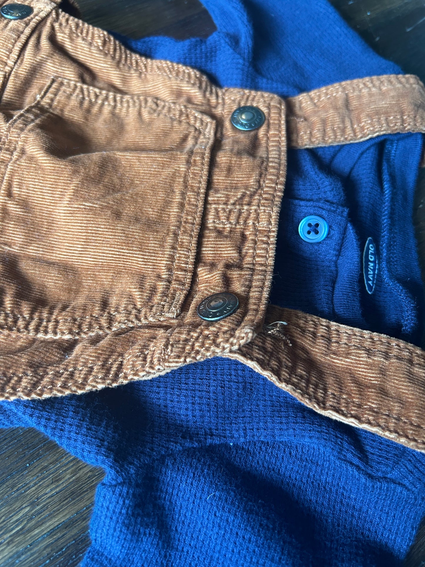Seller #21 boy old navy size 6-12mo corduroy overalls