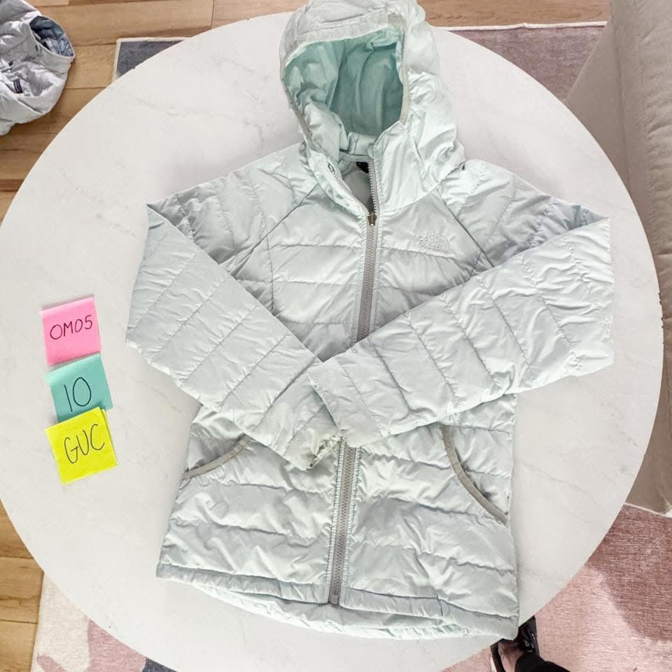 Seller 196- The north face mint jacket girls 10
