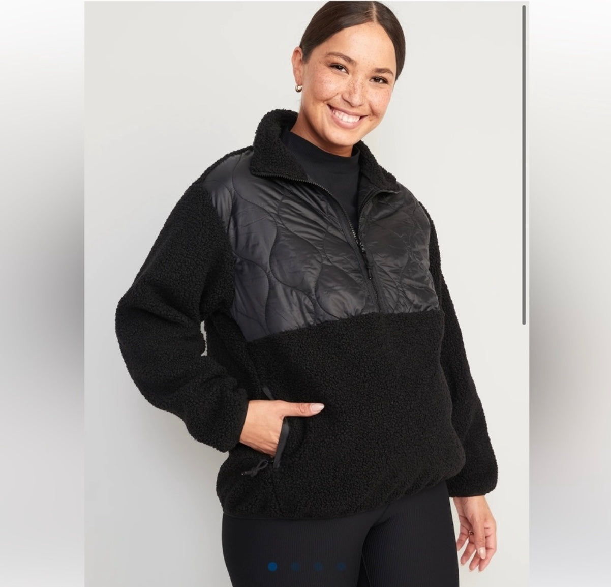 #51 REDUCED Size M Isabel Maternity Warm Half Zip Pullover Sweatshirt
