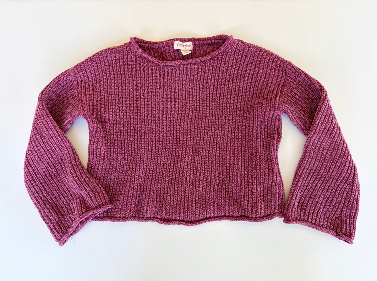 #96 | Size XS (4/5) | Cat & Jack Girls Purple Soft Knit Sweater