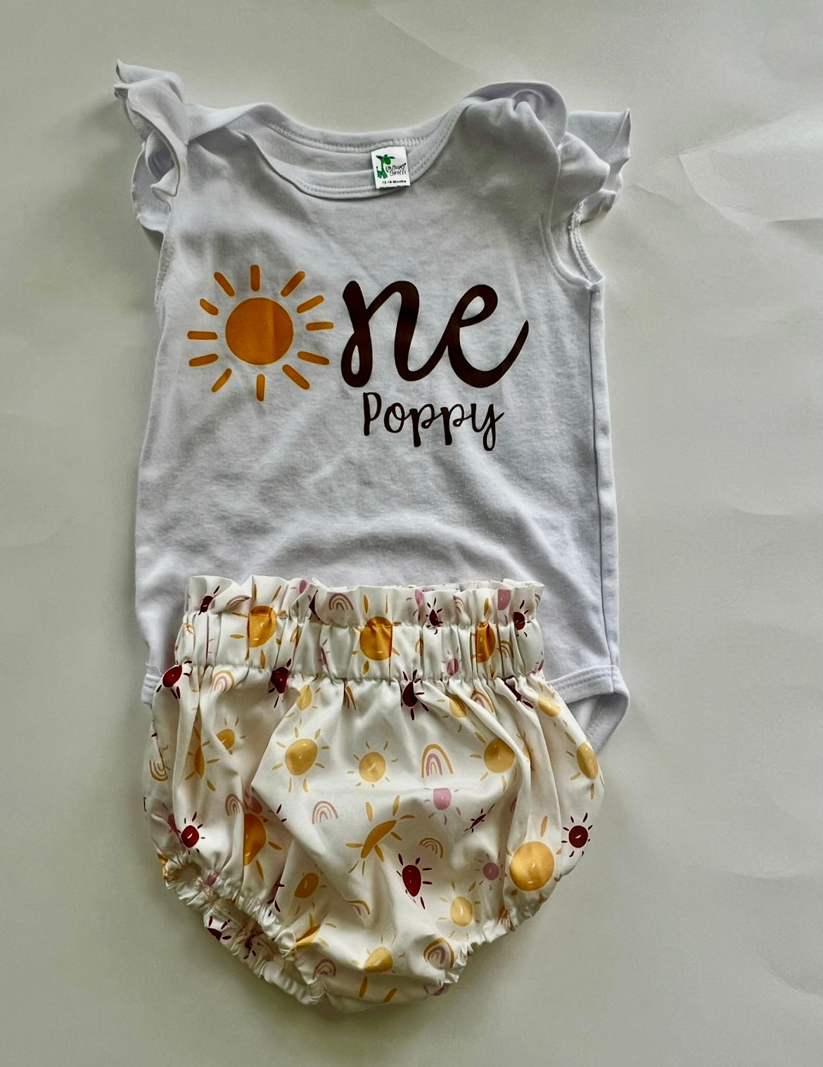 Seller #165 Girls Size 12 Months First Birthday Outfit for a Poppy