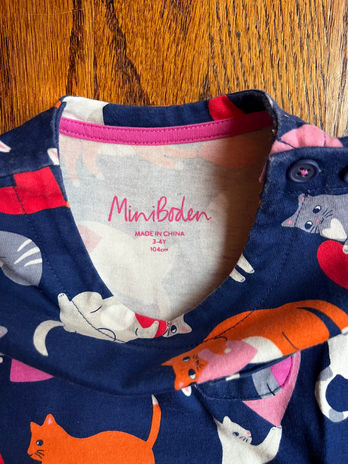 Seller #115 - Boden Girls 3-4Y Navy Blue Cats & Hearts Dress, EUC