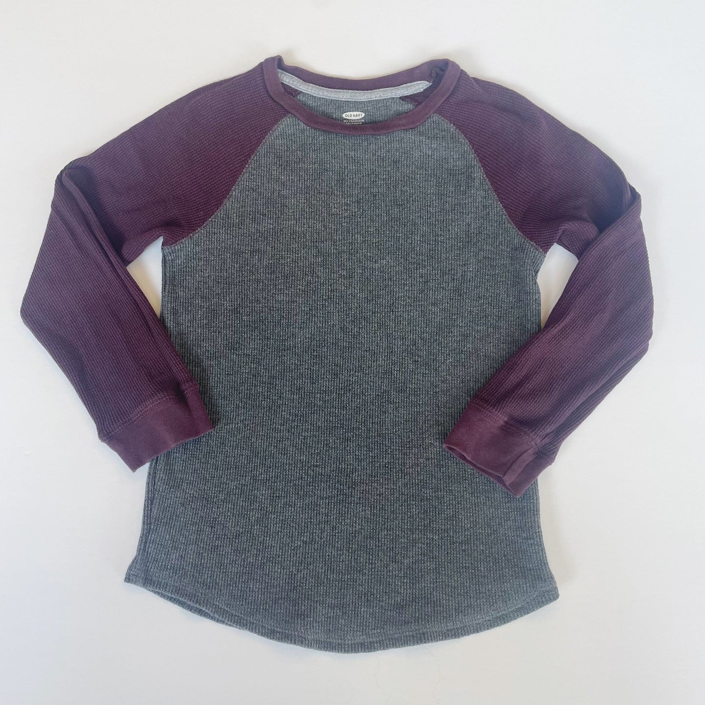#118 | Size S / 6-7 | Old Navy Boys Waffle Knit Raglan Shirt