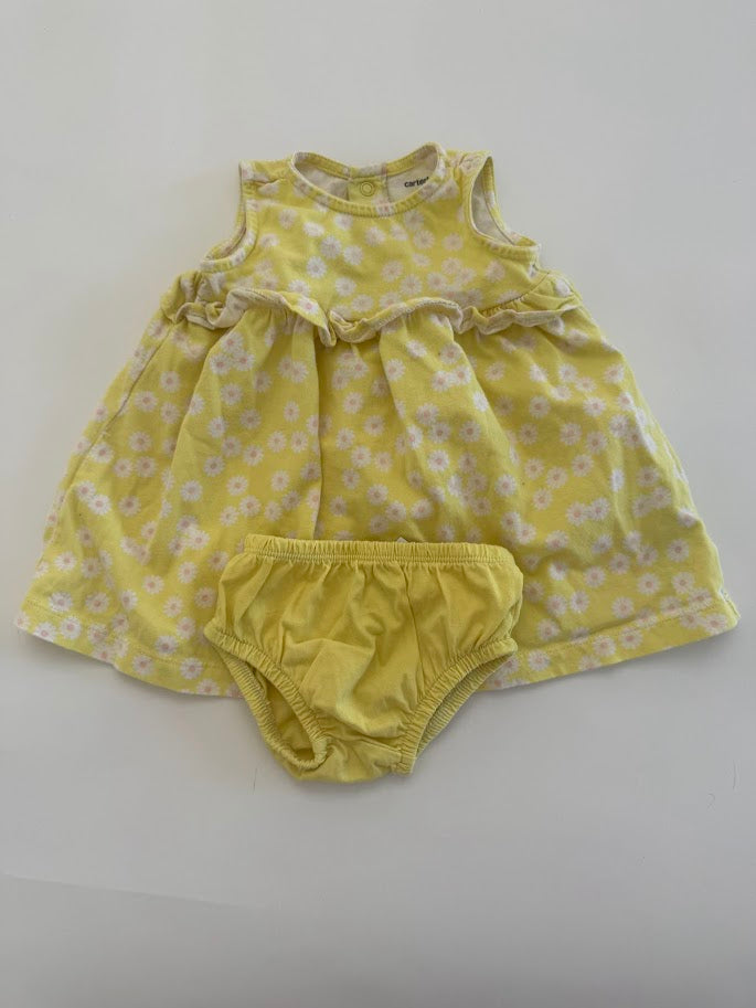 #78 REDUCED Carter's Yellow Floral Dress Girls 6M