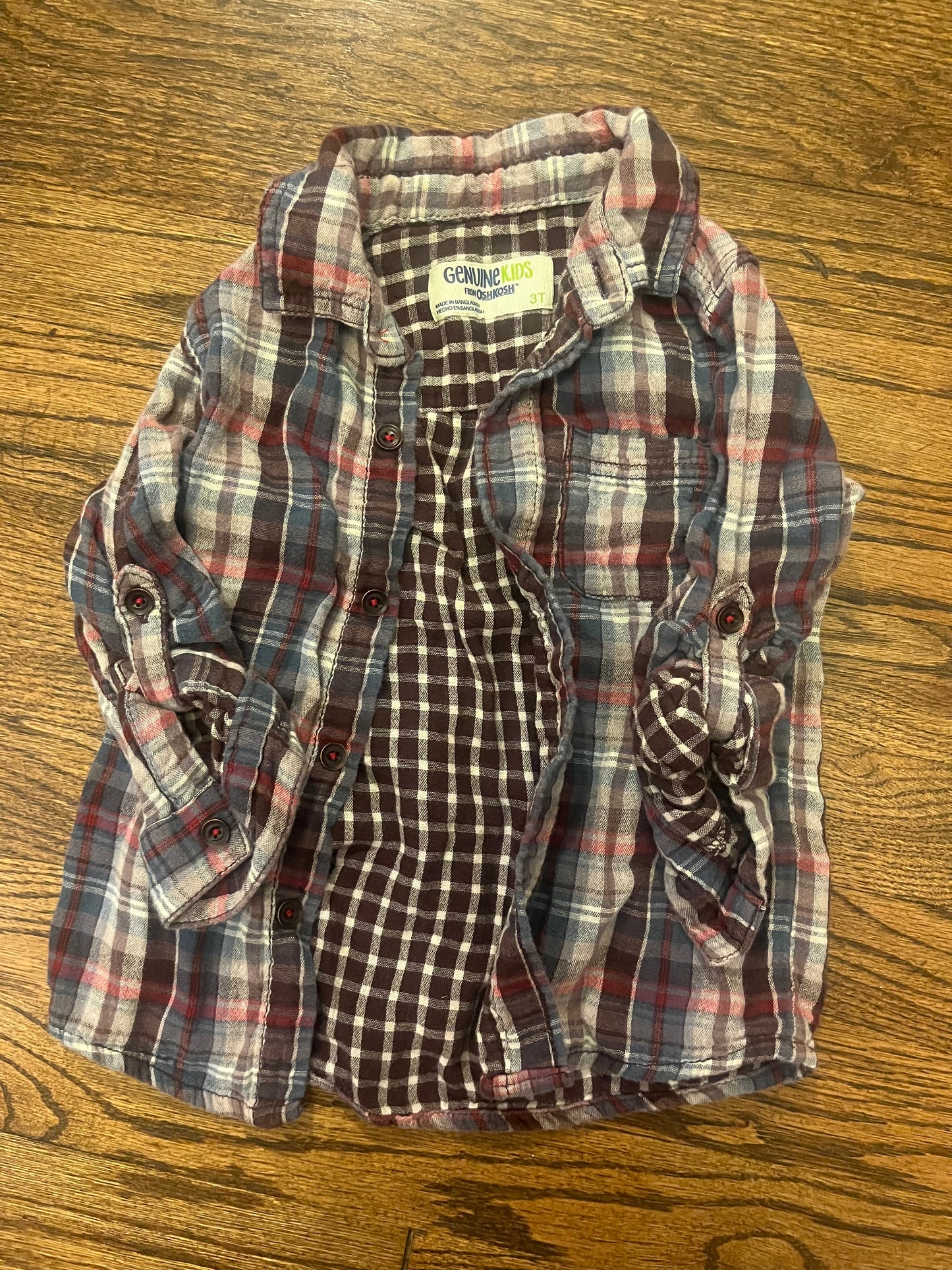 #67 Genuine Kids Flannel 3T