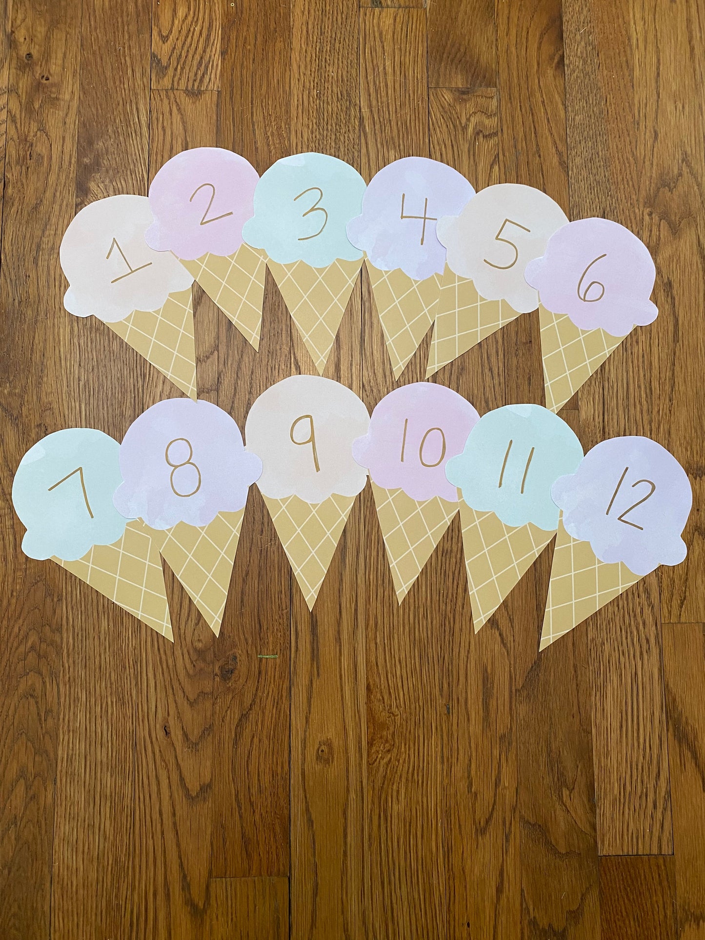 Seller #168 “Sweet One” Ice Cream Theme First Birthday Decoration Bundle