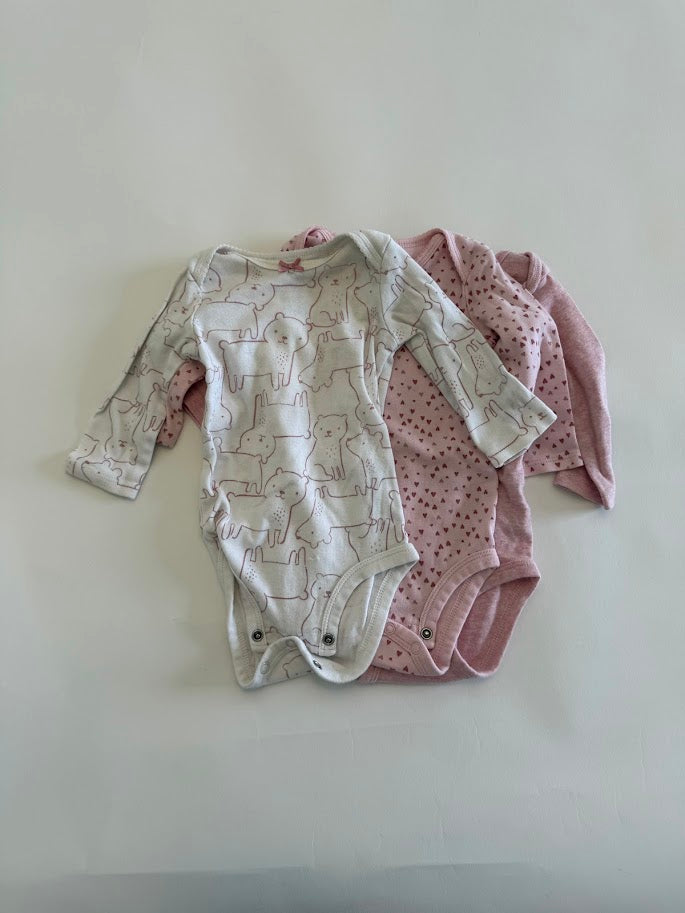 #78 REDUCED Carter's Long Sleeve Bodysuits Girls 3-6M