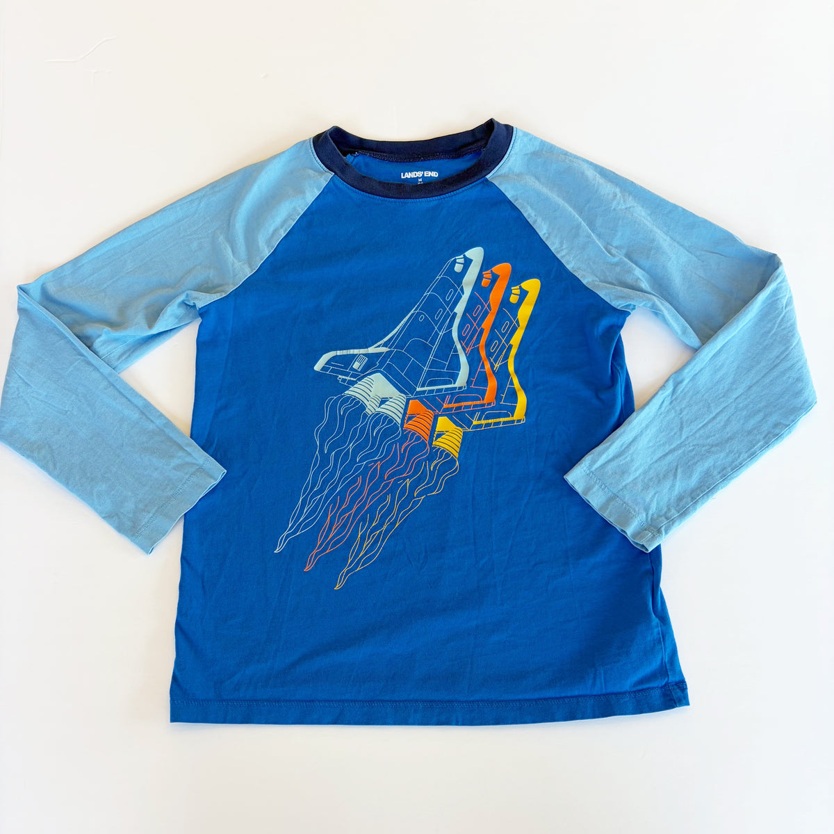 #96 | Size M (10-12) | Land's End Boys Space Shuttle Shirt