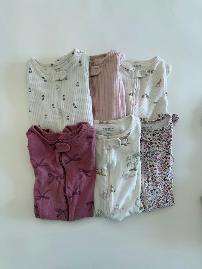 #78 REDUCED Carter's Bundle Assorted Pajamas Girls 6M
