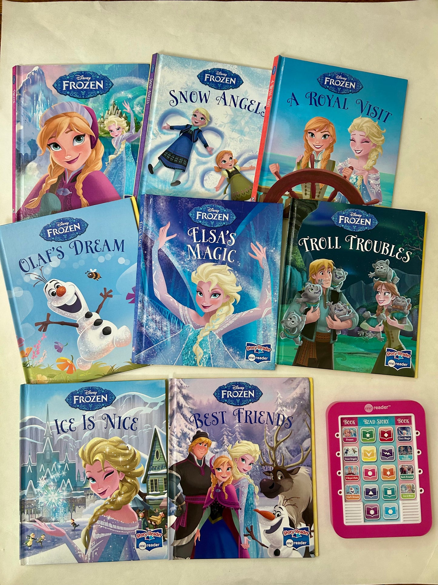 #6 Set of Frozen books with automated reader