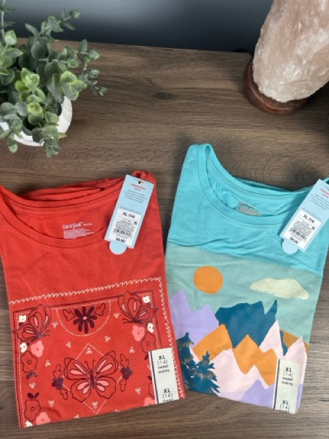 Seller#213 NWT Girls Size XL (14) Cat & Jack T-Shirts set of 2