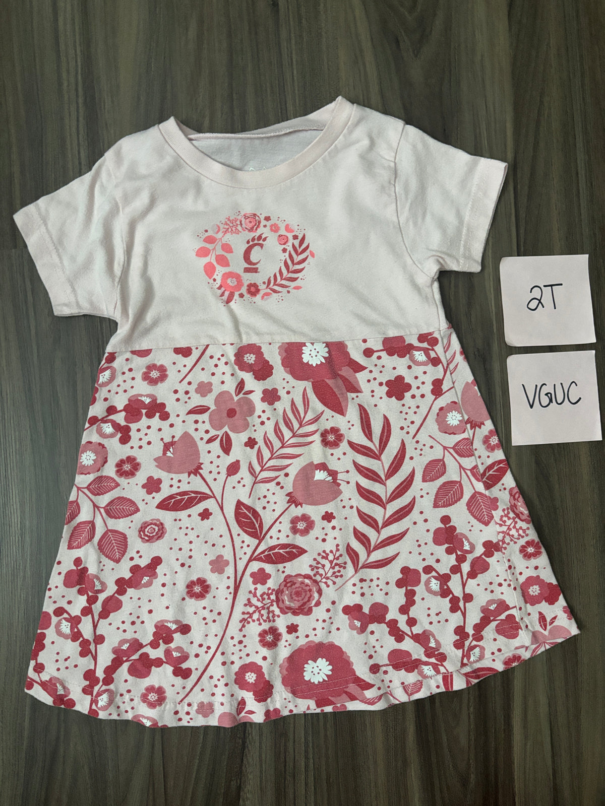 #138 - 2T VGUC Pink UC Bearcats Dress
