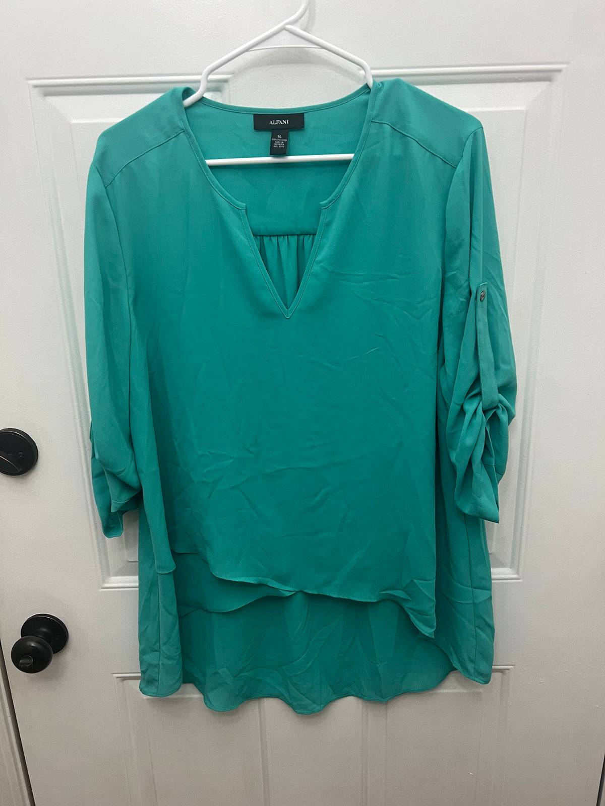 #180 Alfani womens size 14 teal top