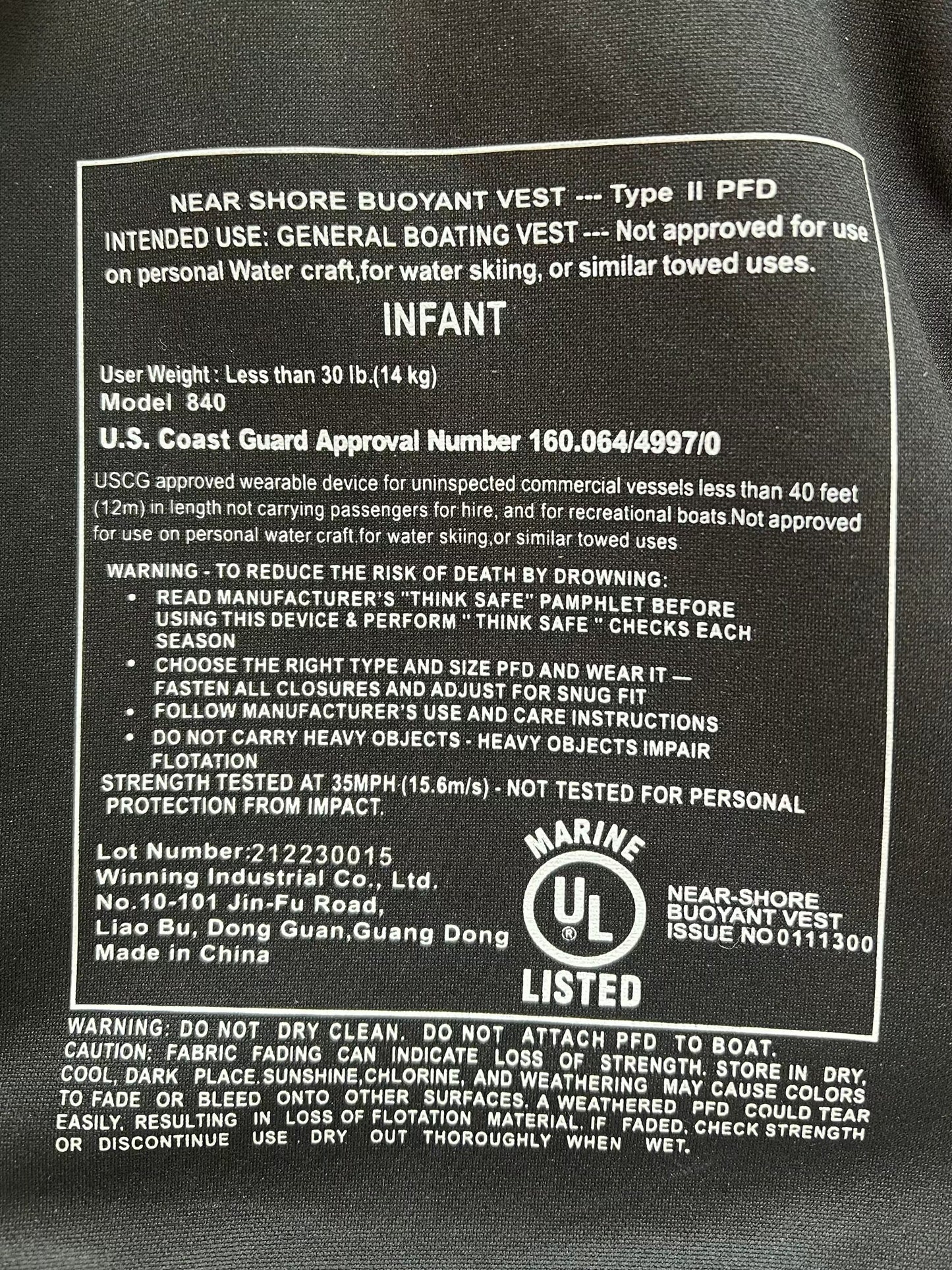 Toddler Life Vest
