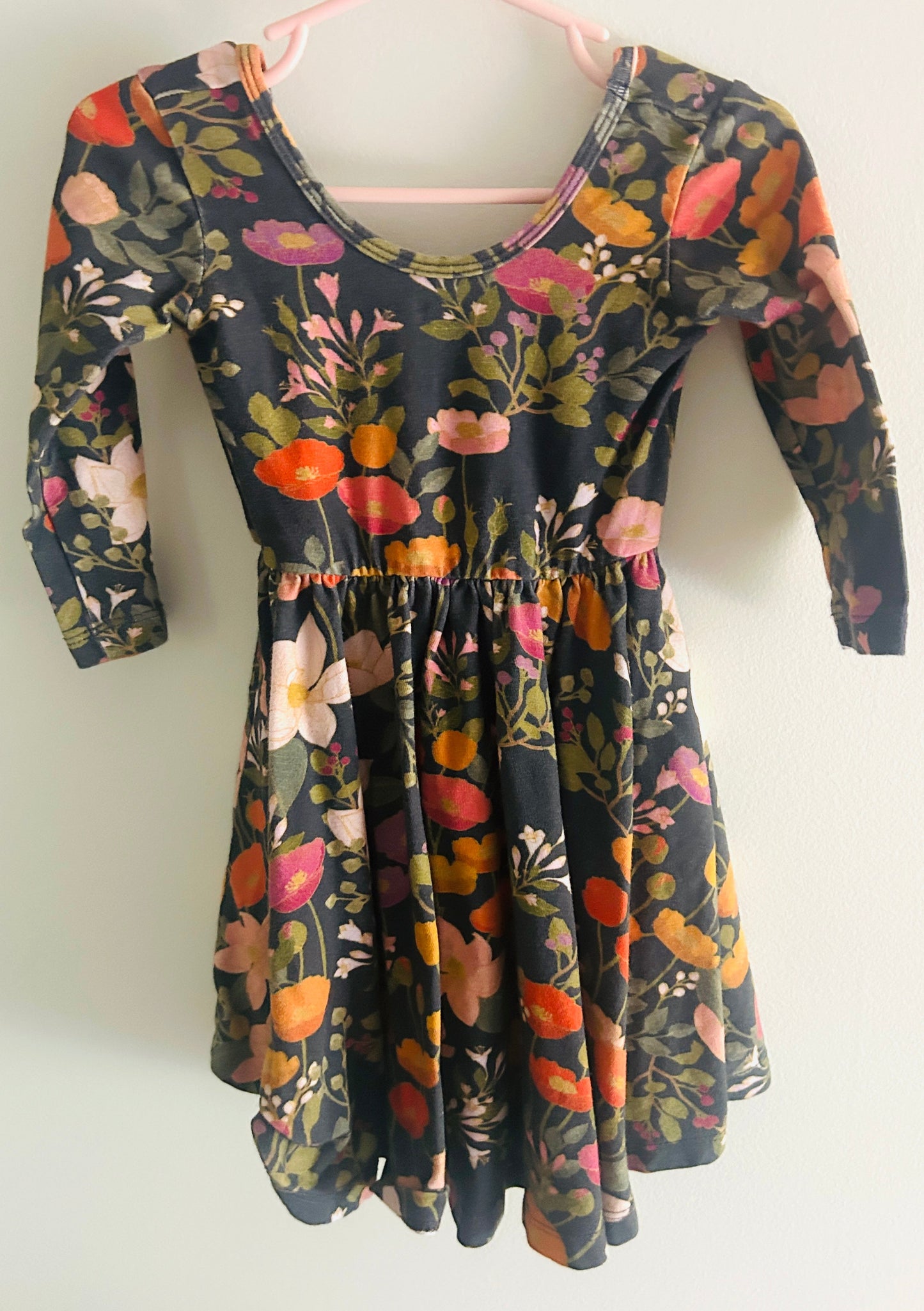 #15 REDUCED Alice + Ames 3t Dark Botanical Ballet Dress