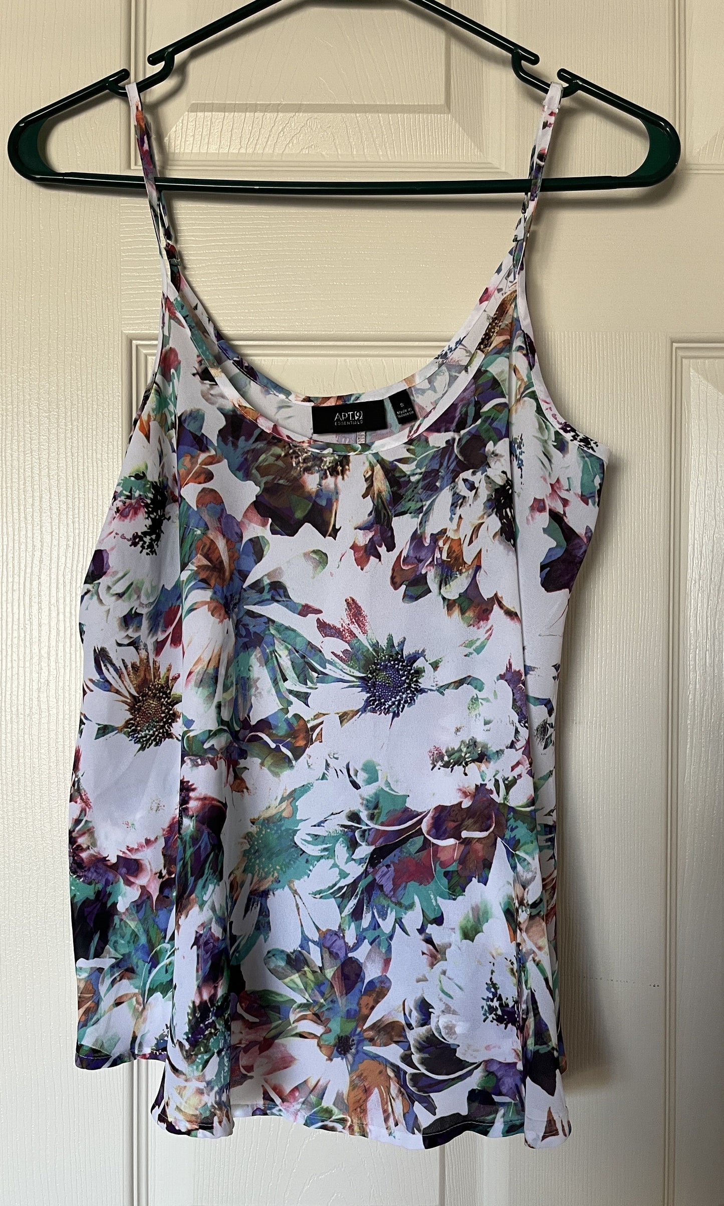 #124 EUC Apt 9 Floral Sleeveless Shirt Women's S