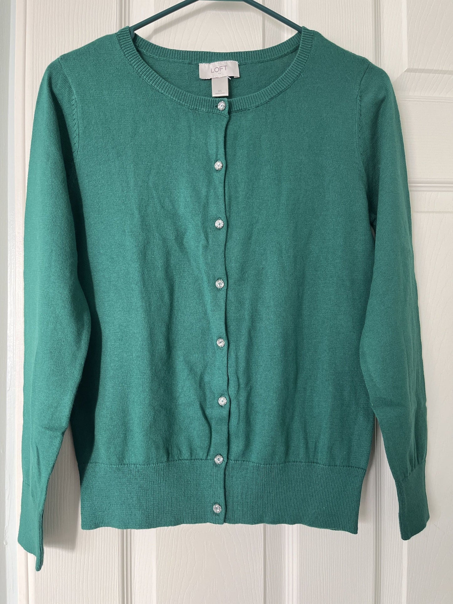 #124 NWT Loft Green Cardigan Women's Size XS