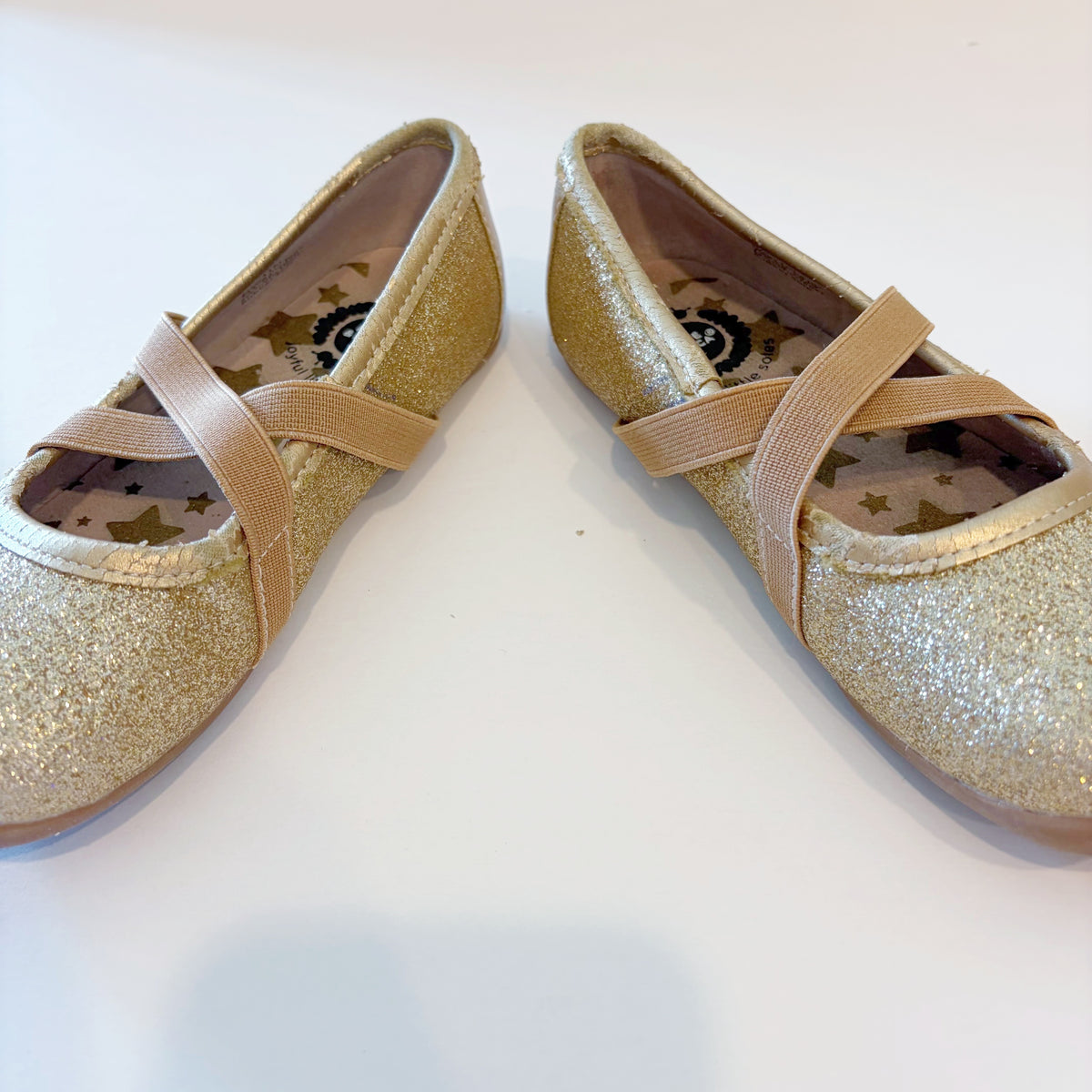 #96 | Size 11 | Livie & Luca Girls Gold Glitter Shoes