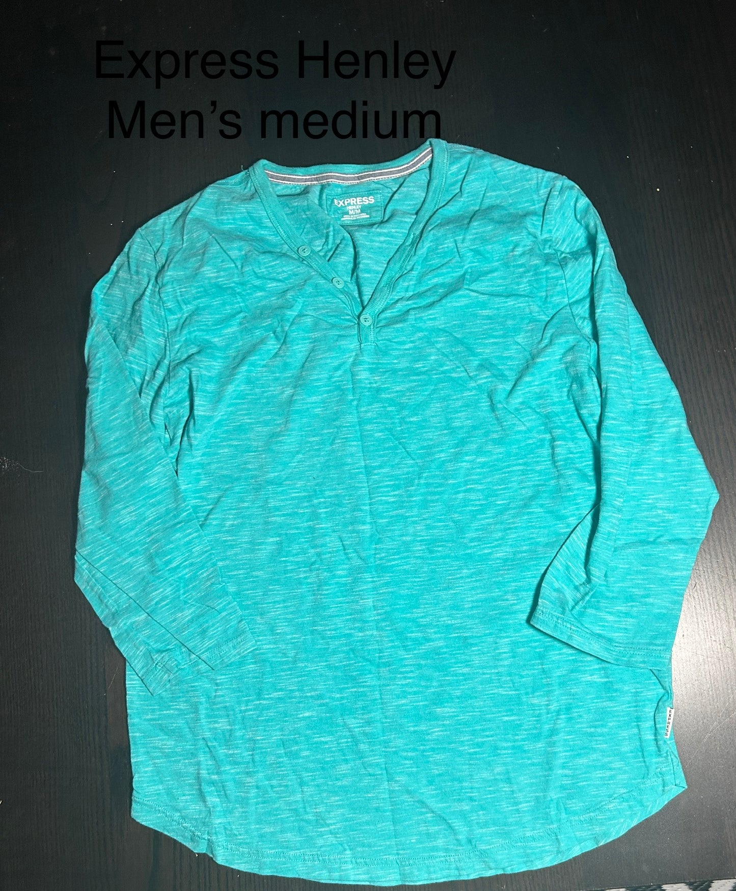 Seller #62 men’s medium express Henley shirt