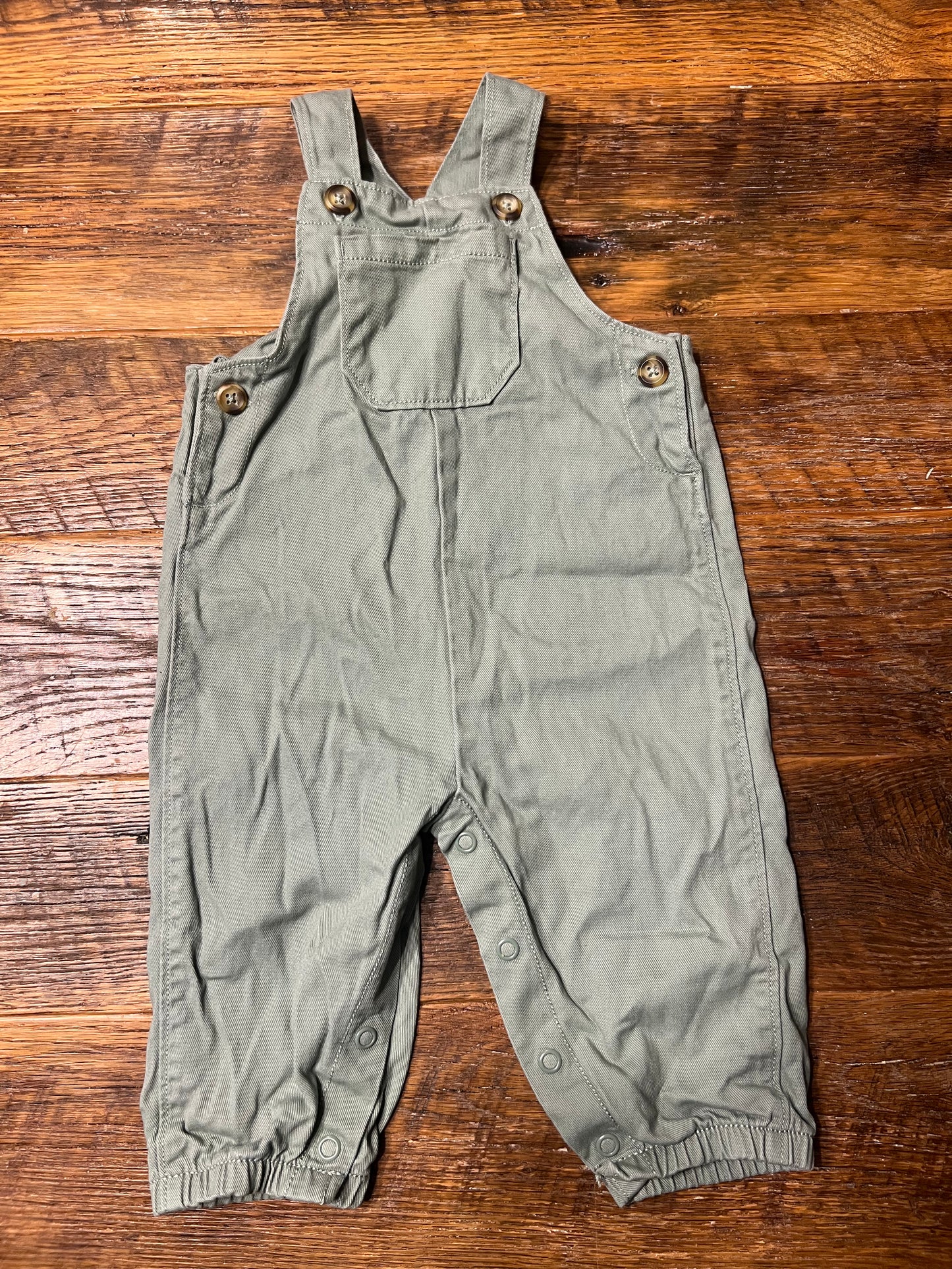 #67 Carter's Boy's Green Light-weight Overalls - Size 6M