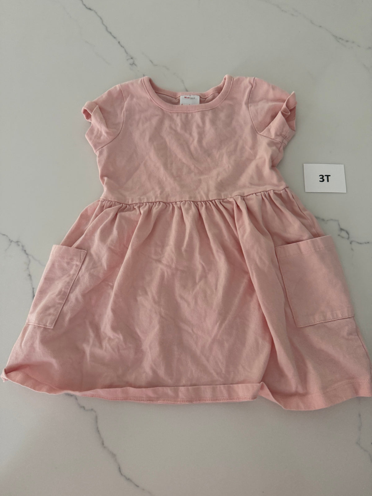 #139 Hanna Anderson Girls Pink Dress 3T