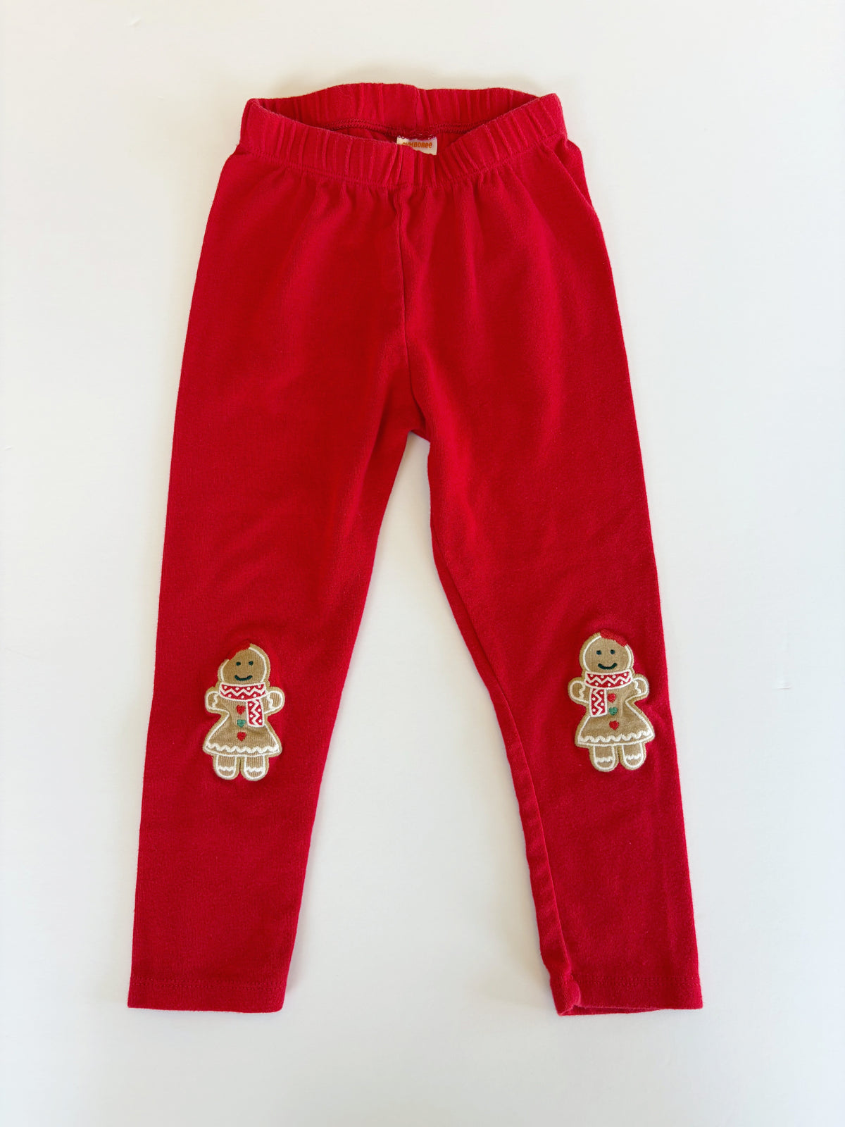 #96 | Size 3T | Gymboree Girls Gingerbread Cookie Red Leggings