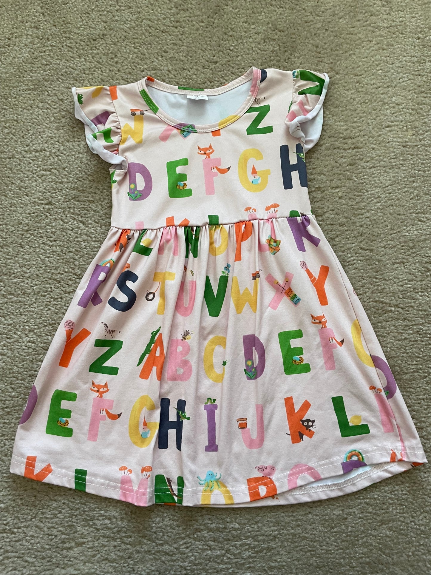 Seller 71: Girls size 5-6 alphabet dress