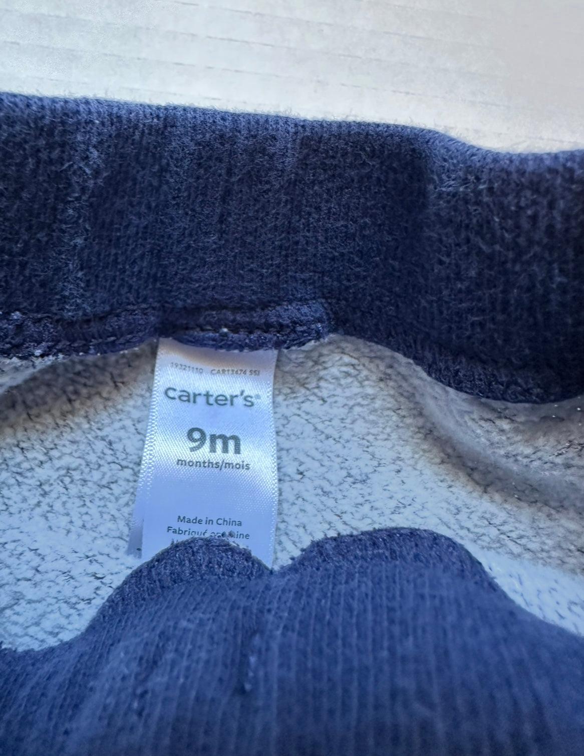 #93 Carter's Navy Sweatpants Boys 9M