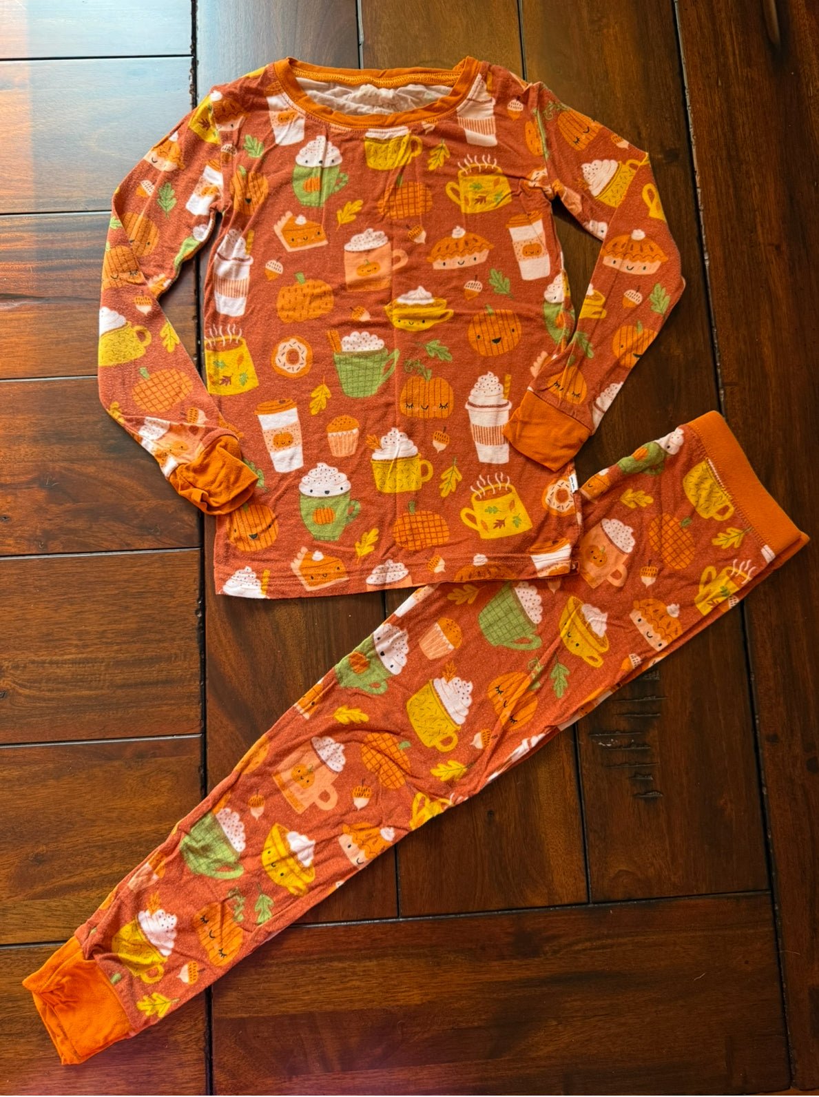 #51 4T Little Sleepies Pumpkin Spice Pajamas