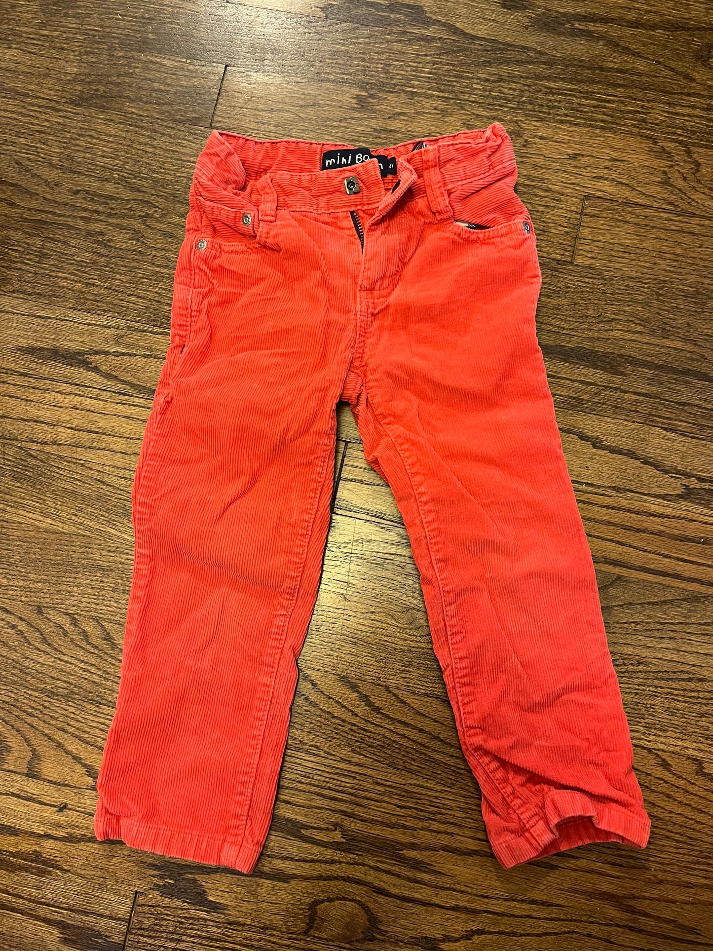 #67 Boden Corduroy Red Pants 4T