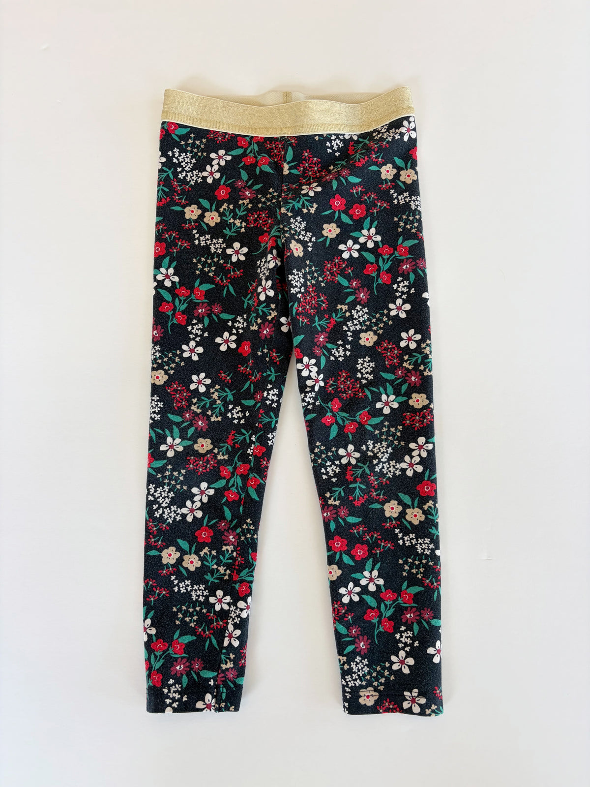 #96 | Size 4T | Carter's Girls Black Floral Leggings