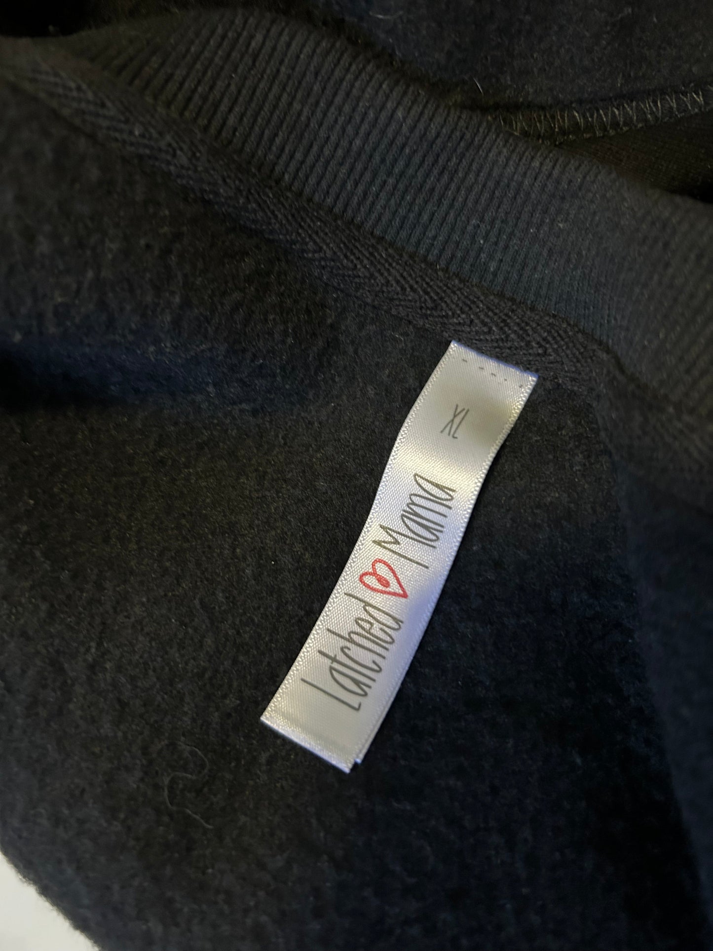 Seller #21 Latched Mama nursing sweatshirt black