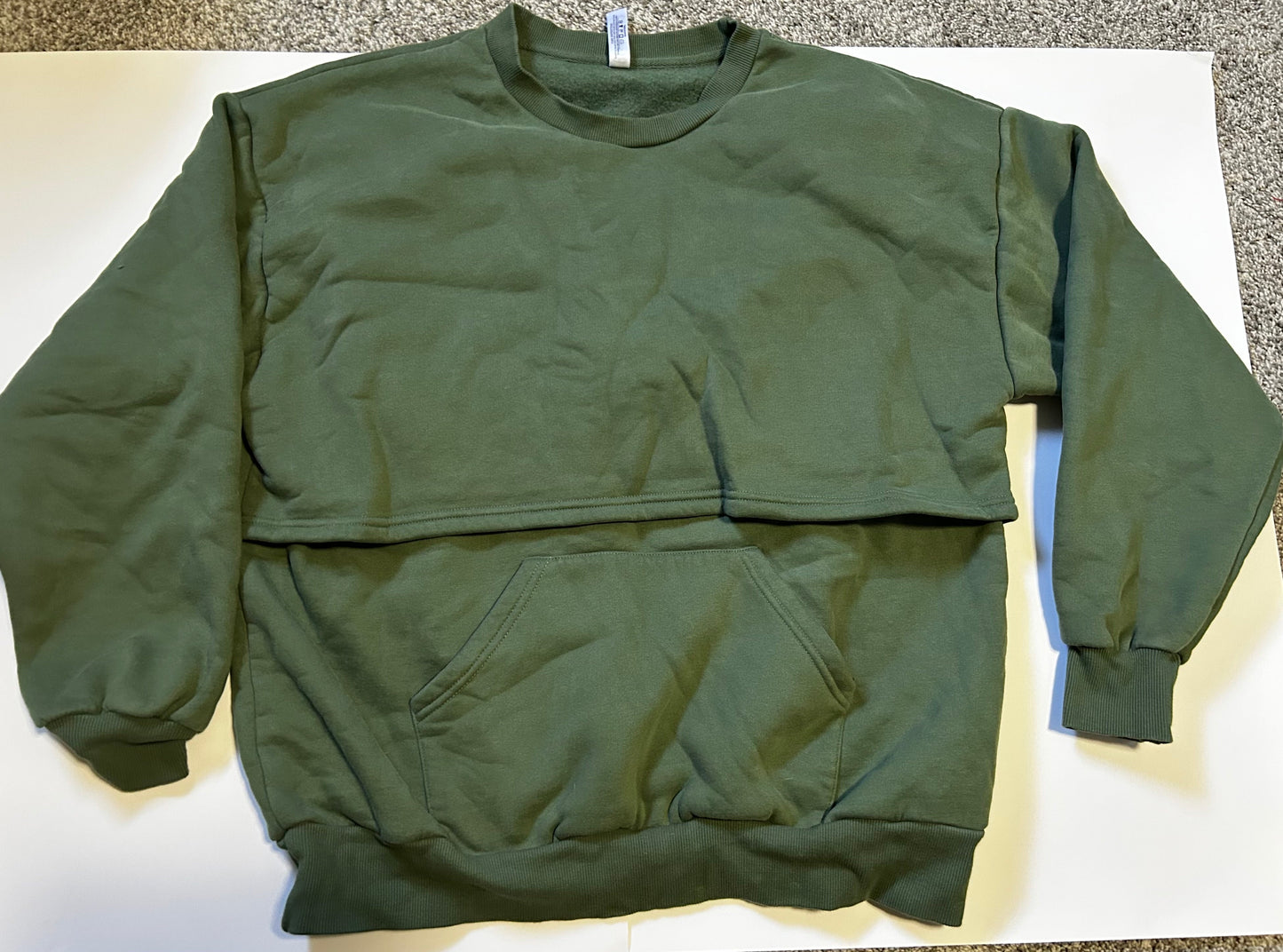 Seller #21 Latched Mama nursing green sweatshirt