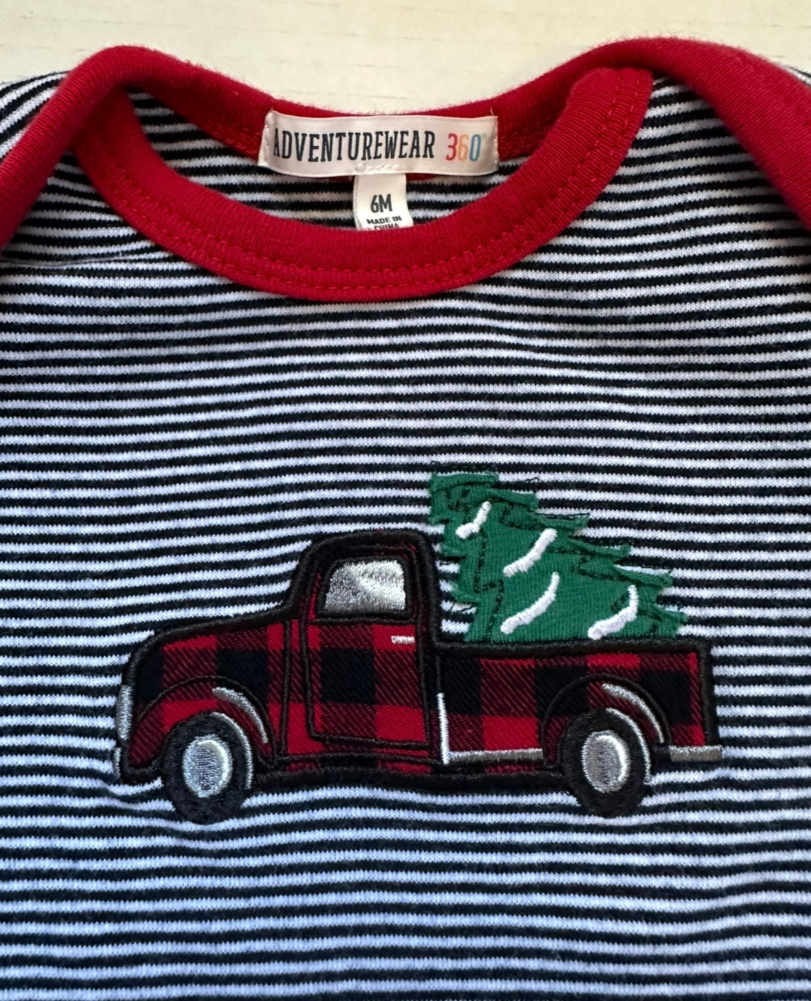 #93 Dillards Adventurewear Red Truck Holiday Outfit 360 Boys 6M