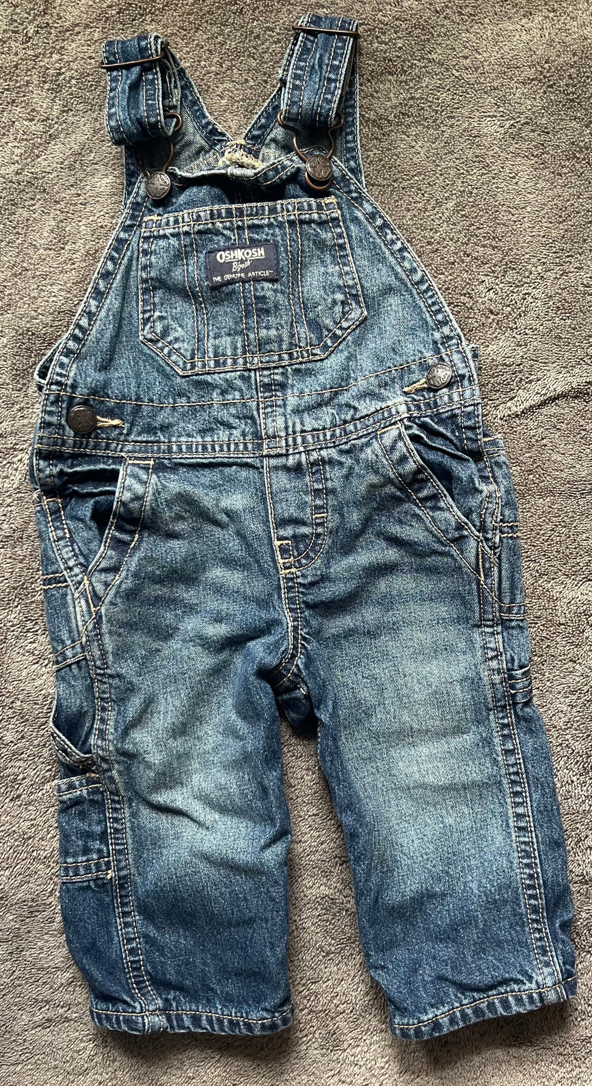 Seller #13 OshKosh boys 9 months denim overalls