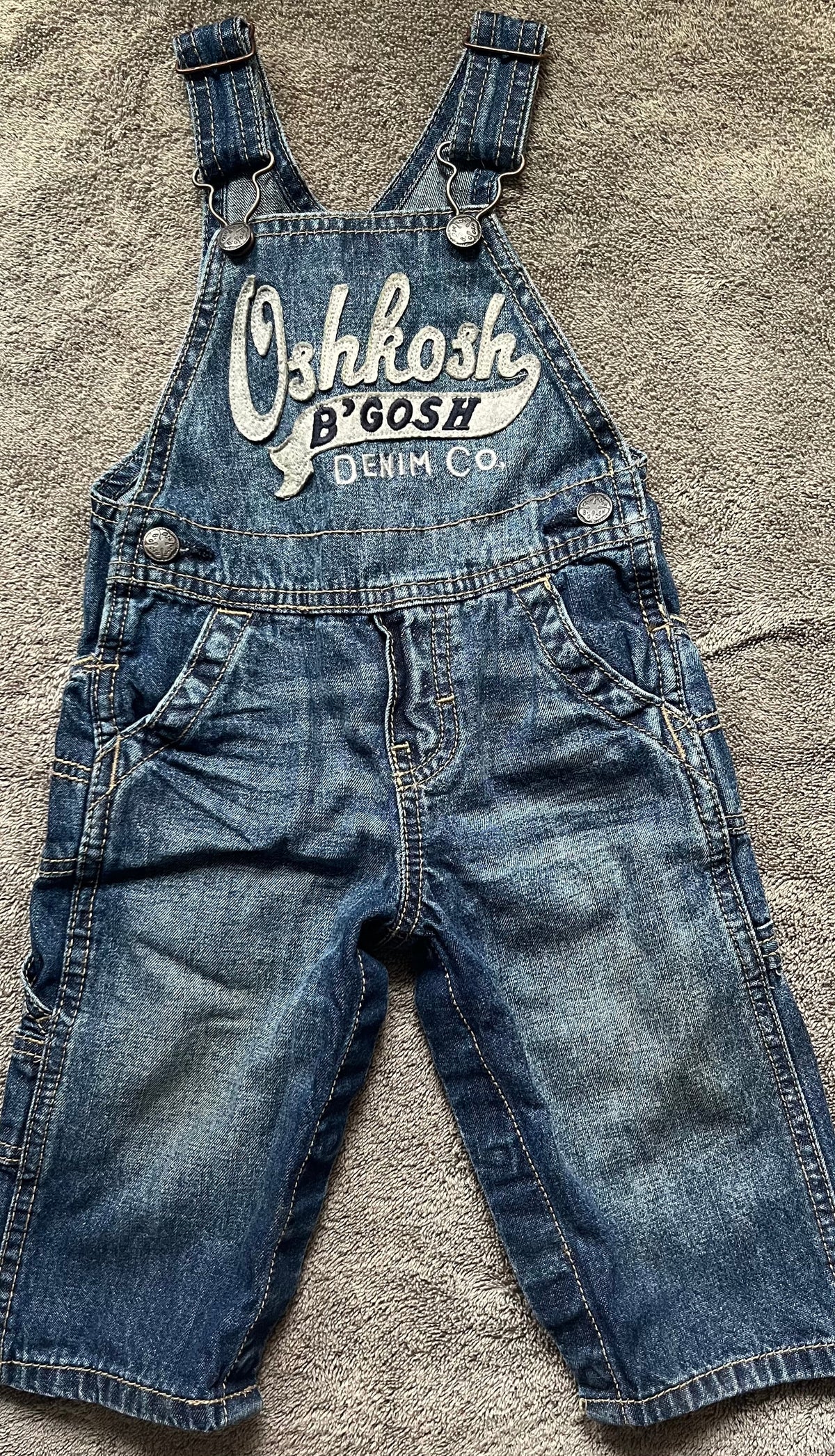 Seller #13 OshKosh boys 9 months denim overalls
