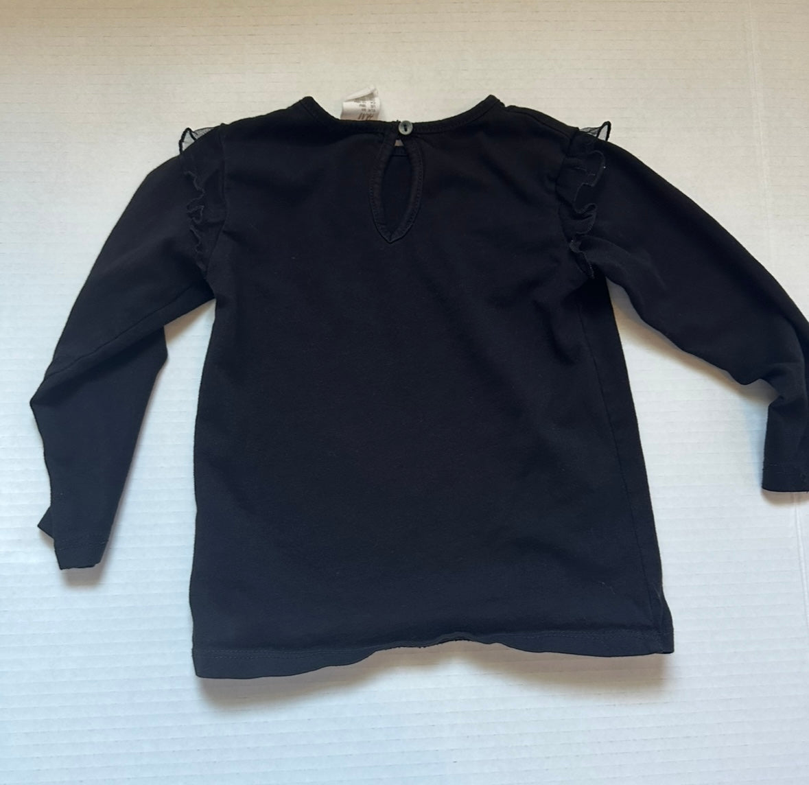 #93 H&M Black Cat Top Girls 18M
